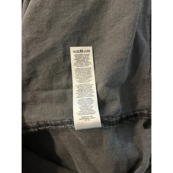 ASOS DENIM Grey Button Front Puff Sleeve A Line Mini Dress 4 - Picture 6 of 7